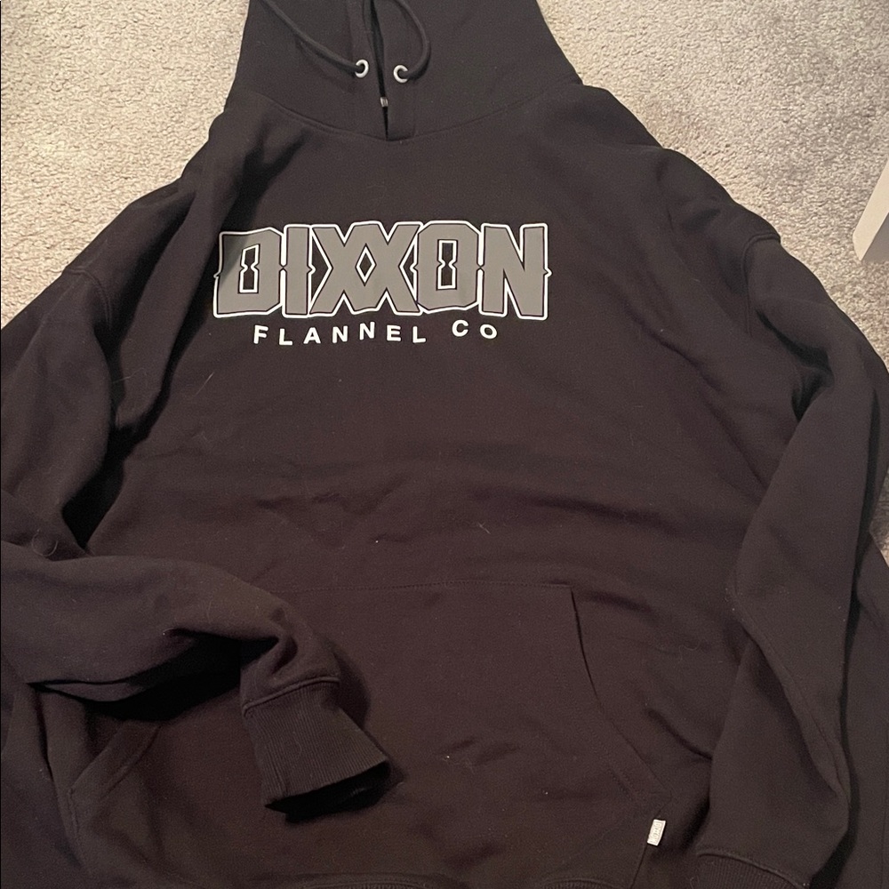 DIXXON Black Hoodie with Gray Logo
